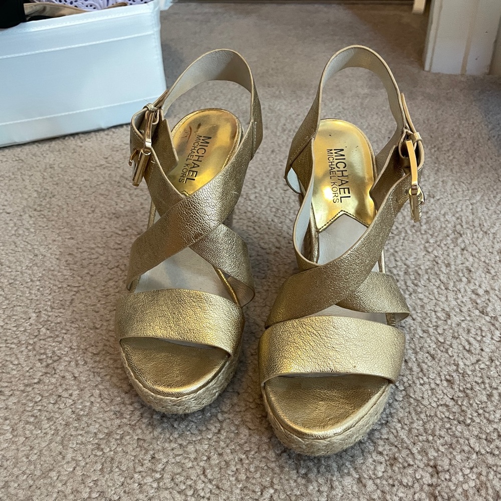 Gold Michael Kors Wedges